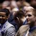 Michigan sophomore Trey Burke smiles with teammates on Tuesday, April 16. AnnArbor.com I Daniel Brenner